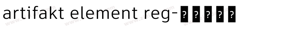 artifakt element reg字体转换